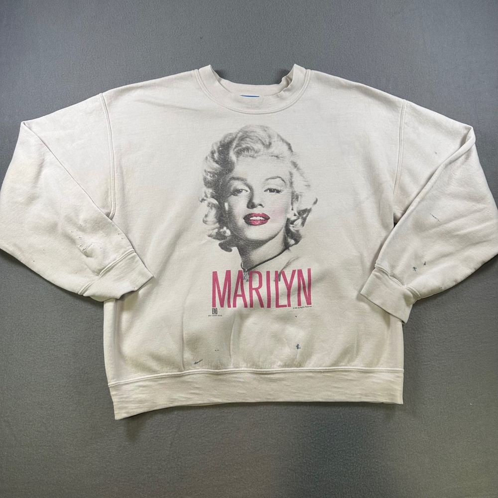 Vintage Freeze Marilyn Monroe Graphic Sweatshirt Large 1985 Retro Distressed